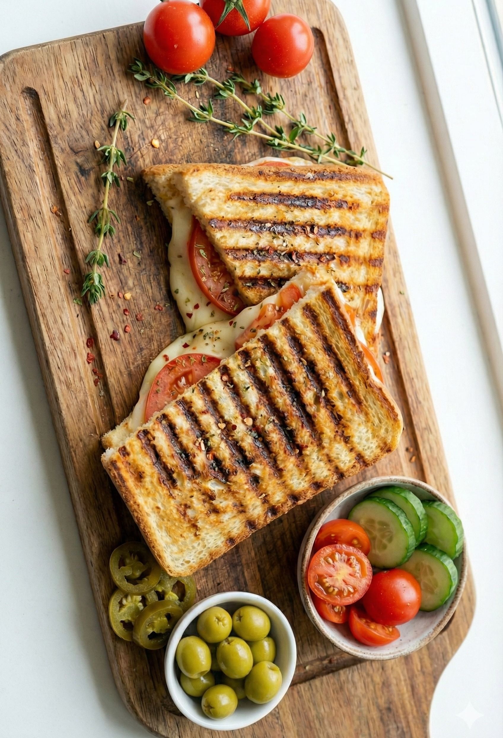 Beyaz Peynirli Domatesli Tost